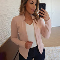 WW Elegante Damenblazer | Langärmlige Offene Strickjacke in verschiedenen Farben
