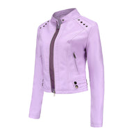 WW | Elegante Lederjacke mit einzigartigen Details für Damen