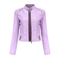 WW | Elegante Lederjacke mit einzigartigen Details für Damen
