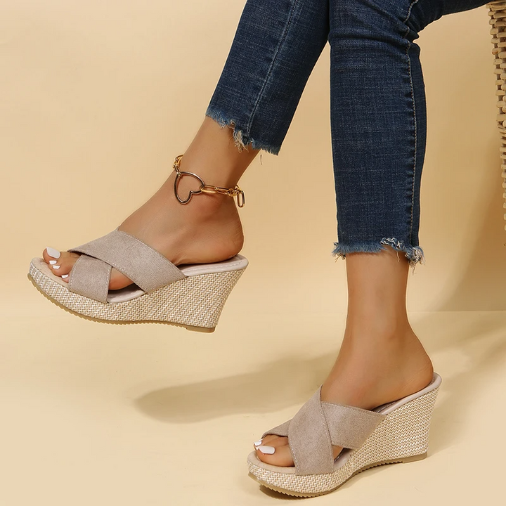 W&W Mode | Keilabsatz Sandalen Mit Offener Zehe Für Damen