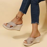 WW | Keilabsatz Sandalen Mit Offener Zehe Für Damen