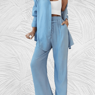 WW | 2-Teiliges Set, Bestehend aus Einem Lockeren Hemd und Weiten Hosen