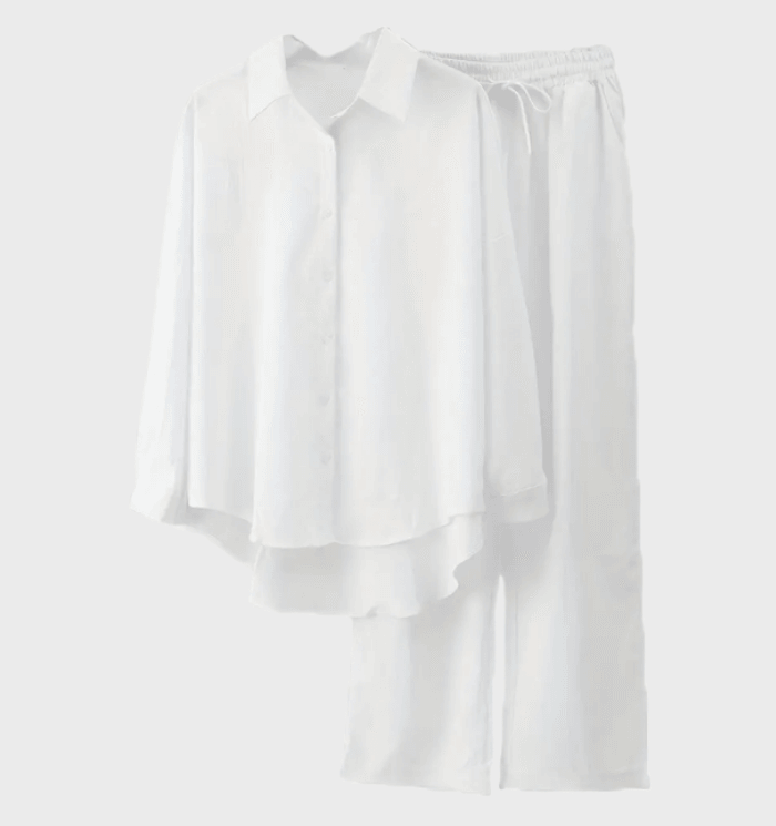 WW | 2-Teiliges Set, Bestehend aus Einem Lockeren Hemd und Weiten Hosen