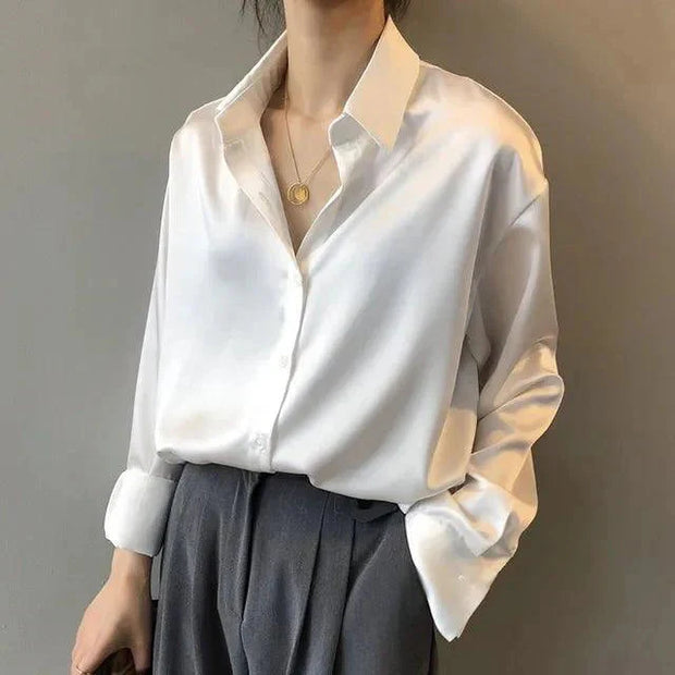 WW | Elegantes Damenshirt Mit Langen Ärmeln Und Knopfleiste