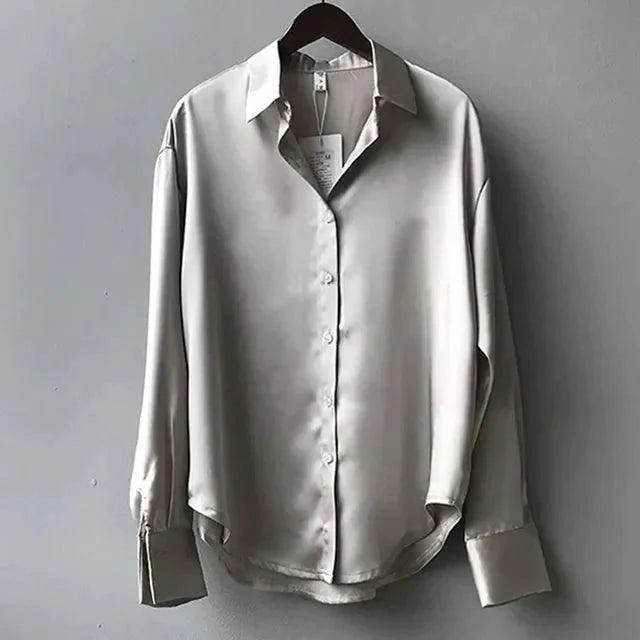 WW | Elegantes Damenshirt Mit Langen Ärmeln Und Knopfleiste
