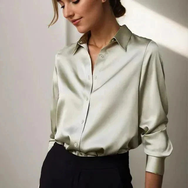 W&W Mode | Elegantes Damenshirt Mit Langen Ärmeln Und Knopfleiste