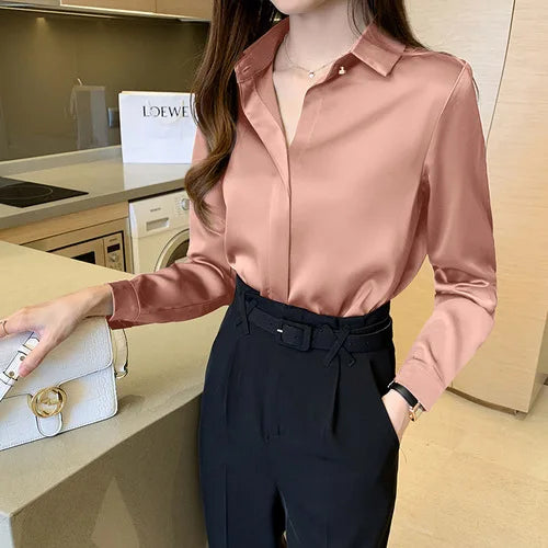 WW | Stilvolle, Elegante Satinbluse