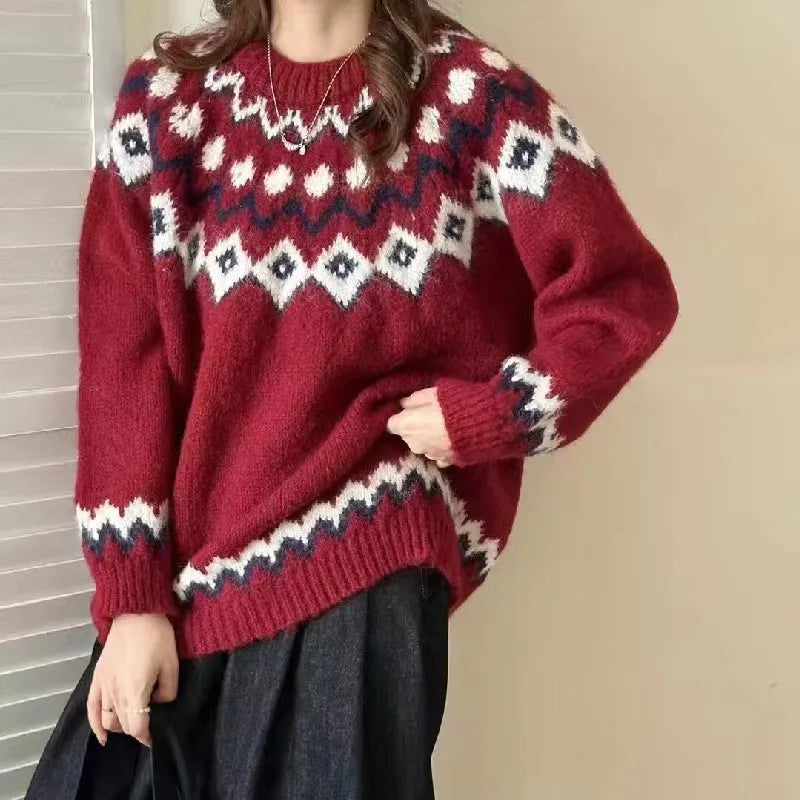 WW | Frauen Nordische Strickjacke