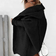 WW | Superweiche Gestrickte Strickjacke Mit Taschen Und Kapuze Für Damen