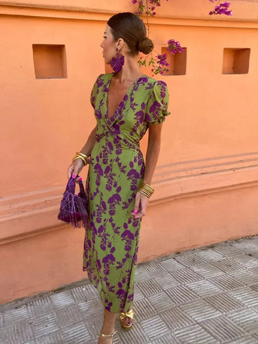 WW | mit Blumenmuster und V-Ausschnitt