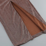 WW | Glitzer Rückenfrei Abend Maxi Kleid