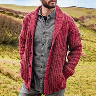 WW | Klassische Herren Strickjacke Im Retro Stil