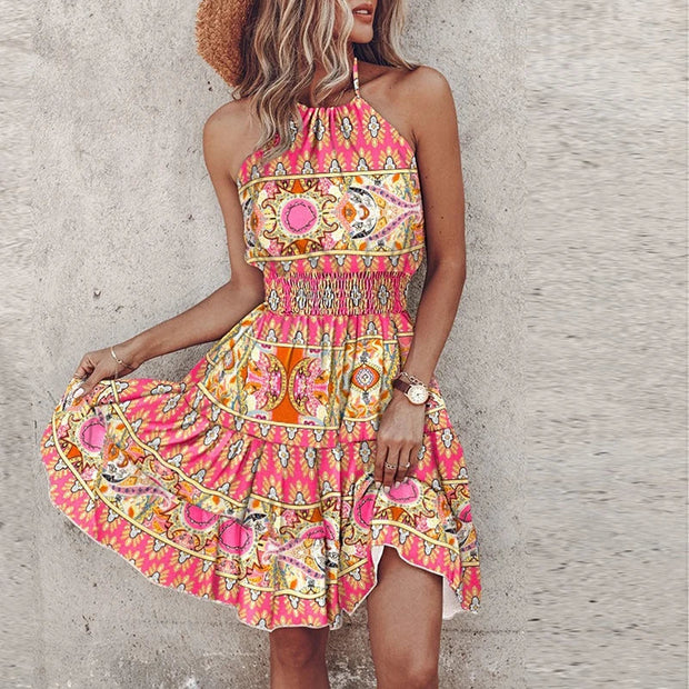 WW | Stylisches Sommer Boho Halter Kleid
