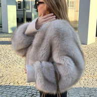 WW | Eleganter Kunstpelzmantel für Damen – Luxuriöser Look für kalte Tage