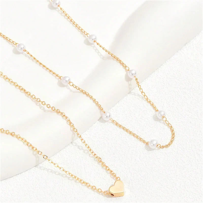 WW | Perlen Choker Herz Halskette Für Frauen