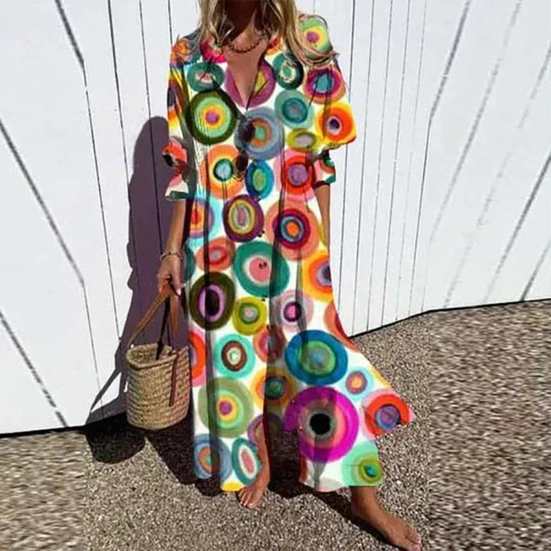 WW | Luxuriöses Frühlings-Bohemian-Kleid