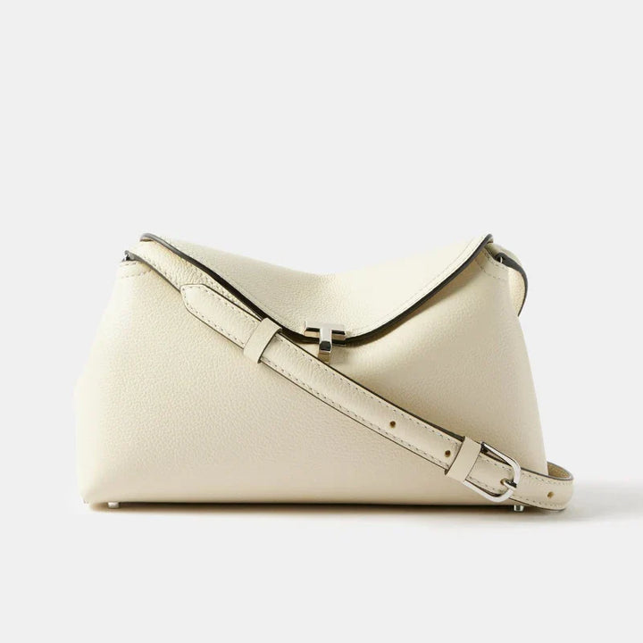 T-Lock-Handtasche mit Lederstruktur und zeitlosem Design