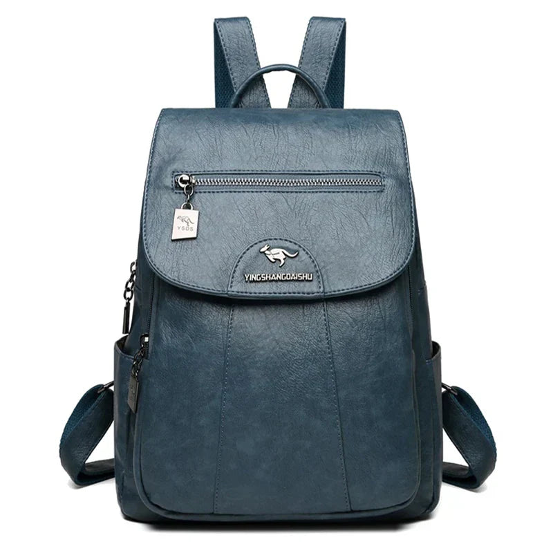 WW | Großer Leder Rucksack Mit Diebstahlschutz Für Damen