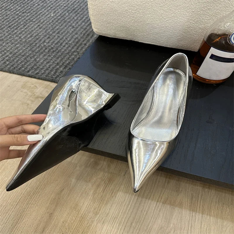 WW | Eilyken Design Spitzer Zehen Wedges Hohe Schuhe Frauen Pumps Silber Rot Schuhe Sexi Hochzeit Bankett Zapatos Mujer