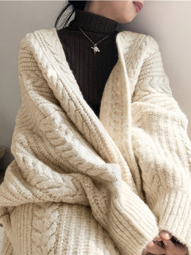 lange Damen Strickjacke für den Herbst