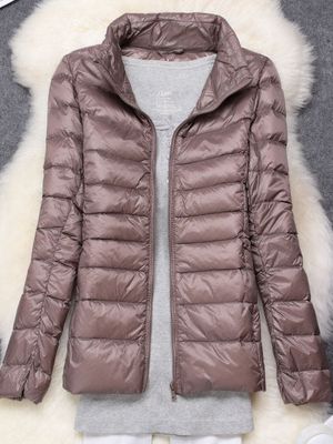 WW - Damen Ultraleichte Winddichte Daunenjacke
