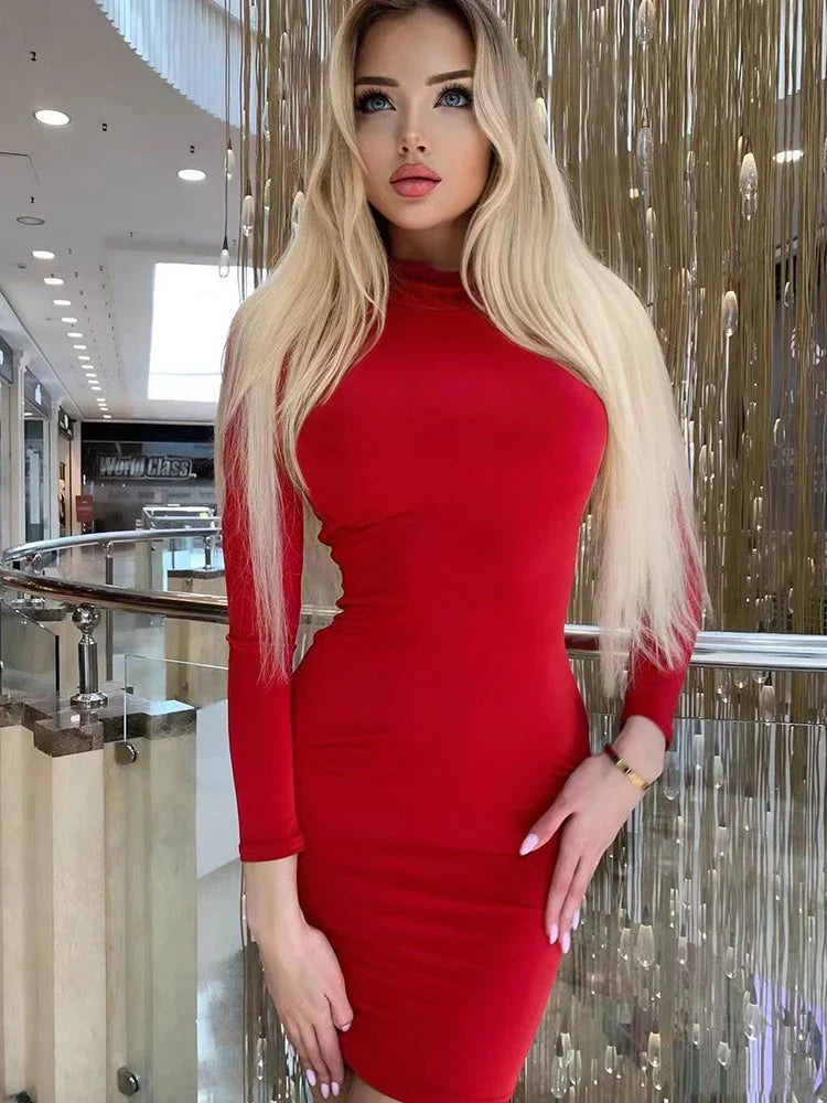 WW | Figurbetontes Minikleid Mit Langen Ärmeln