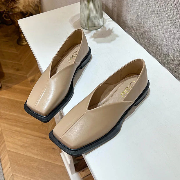 WW | Niedrige Absätze Mary Jane Schuhe mit Quadratzehen und Frühlingsdesign