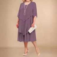 WW | Elegantes Chiffonkleid mit Lagen-Look