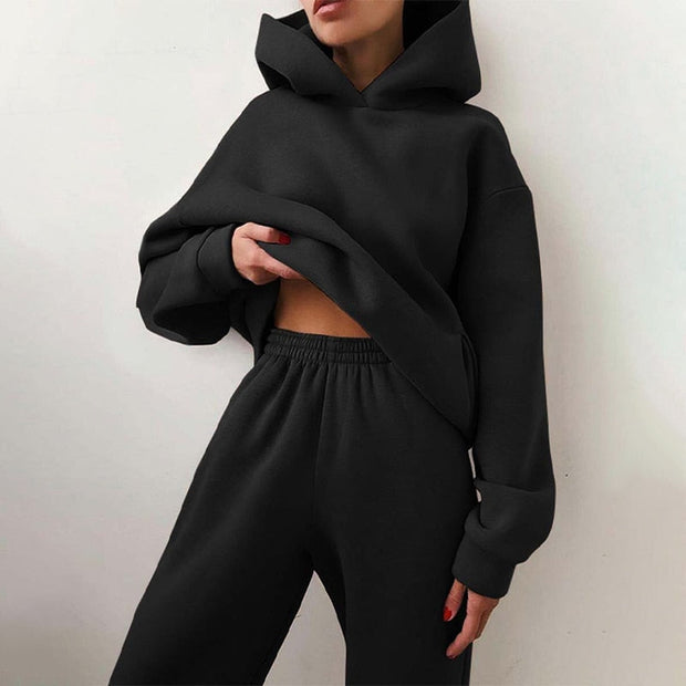 WW - Bequemer Kapuzen-Zweiteiler im Oversize-Look