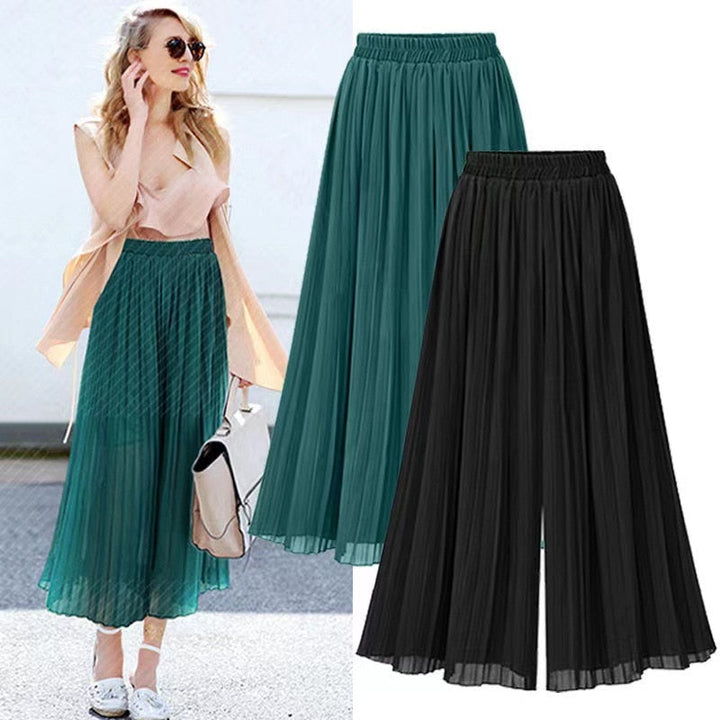 W&W Mode | Damenhose Mit Weitem Bein Und Mesh Detail