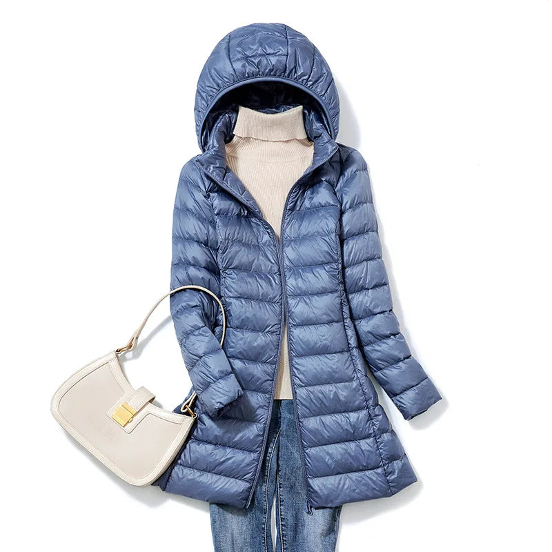 WW | Leichte Damen Daunenjacke Mit Abnehmbarer Kapuze