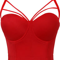 WW | 5 Farben Frauen Sexy Designer Sommer V-Ausschnitt Nude Schwarz Weiß Rot Rosa Baumwolle Camisole Tops Damen Camis Crop Tops