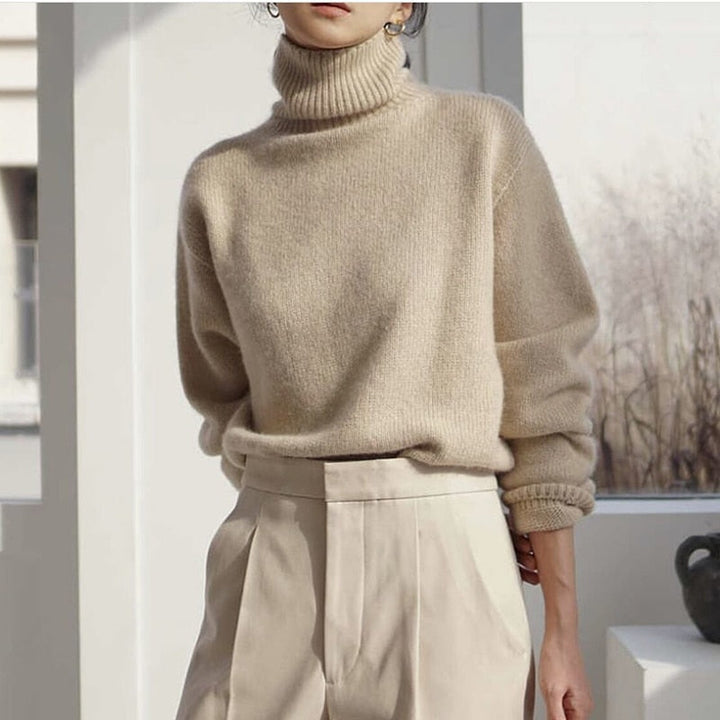 W&W Mode | Stilvolle Herbst Klassische Rollkragenpullover für Frauen