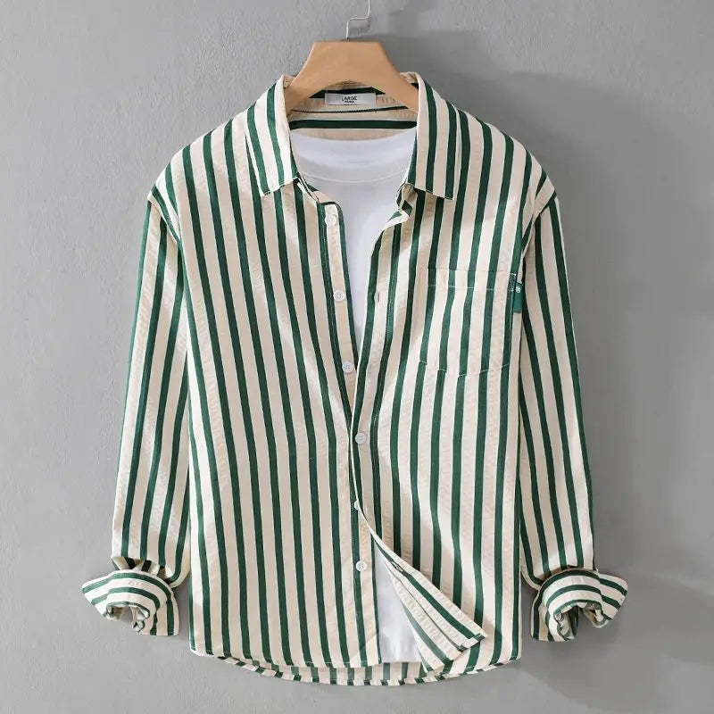 W&W Mode | Gestreiftes Lässiges Button-Down-Hemd