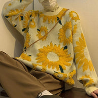 WW - Herren-Baggy-Pullover für Frühling und Herbst im japanischen Retro-Stil