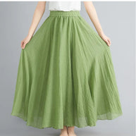WW | Mode Baumwolle Leinen Kleidung Frauen Röcke Maxi Y2K Elegant Strand Saia Ropa Mujer Lässiges Kleid Boho Lange Röcke Faldas Harajuku