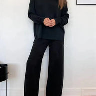 WW | teilige Loungewear-Set - gestrickter Damenpullover und Hose