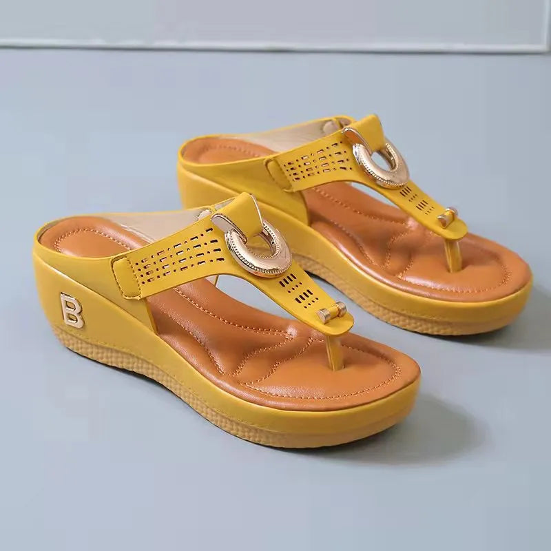 WW | Sommerschuhe, Große Plateausohlen, Rutschfest, Bequeme Strandschuhe