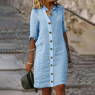 WW | Bewegliches Midi Hemdkleid