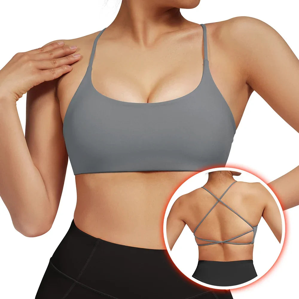 W&W Mode | Rückenfreier Stoßfester Fitness Sport Bh Mit Polstern Für Frauen