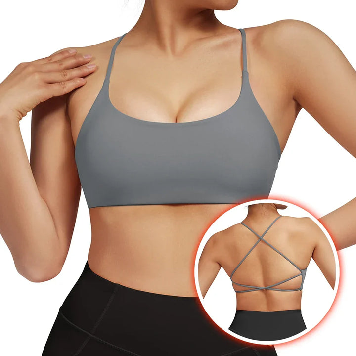 W&W Mode | Rückenfreier Stoßfester Fitness Sport Bh Mit Polstern Für Frauen