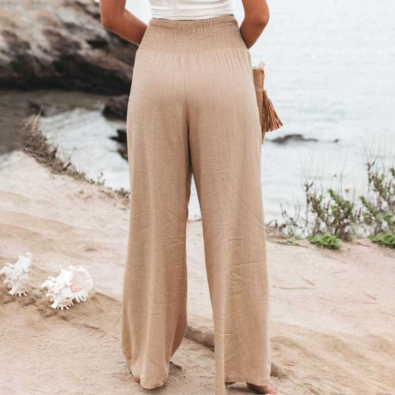 W&W Mode | Lässige weite Leinenhose für Frauen