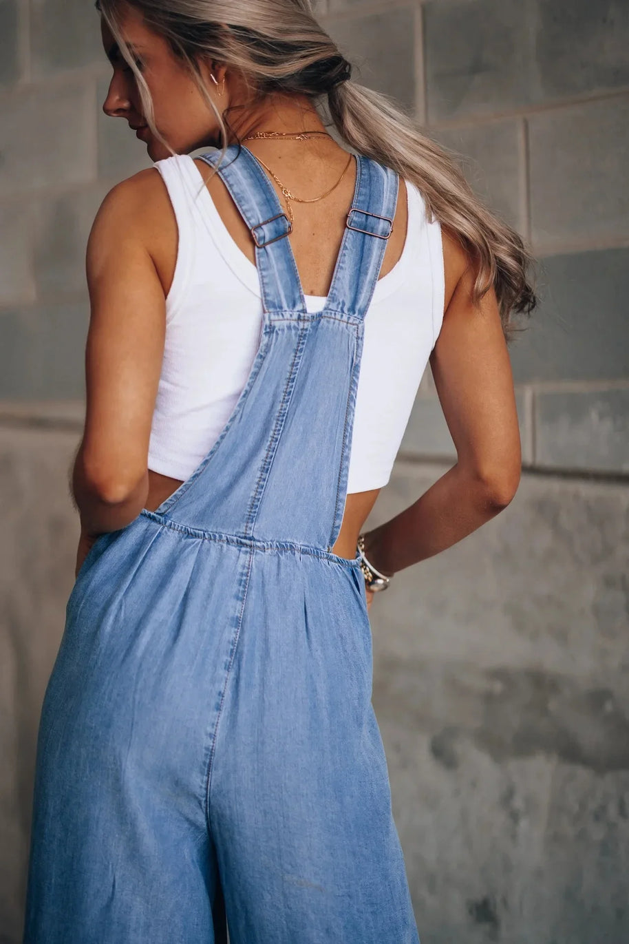 WW | Boho Oversize Denim Latzhose