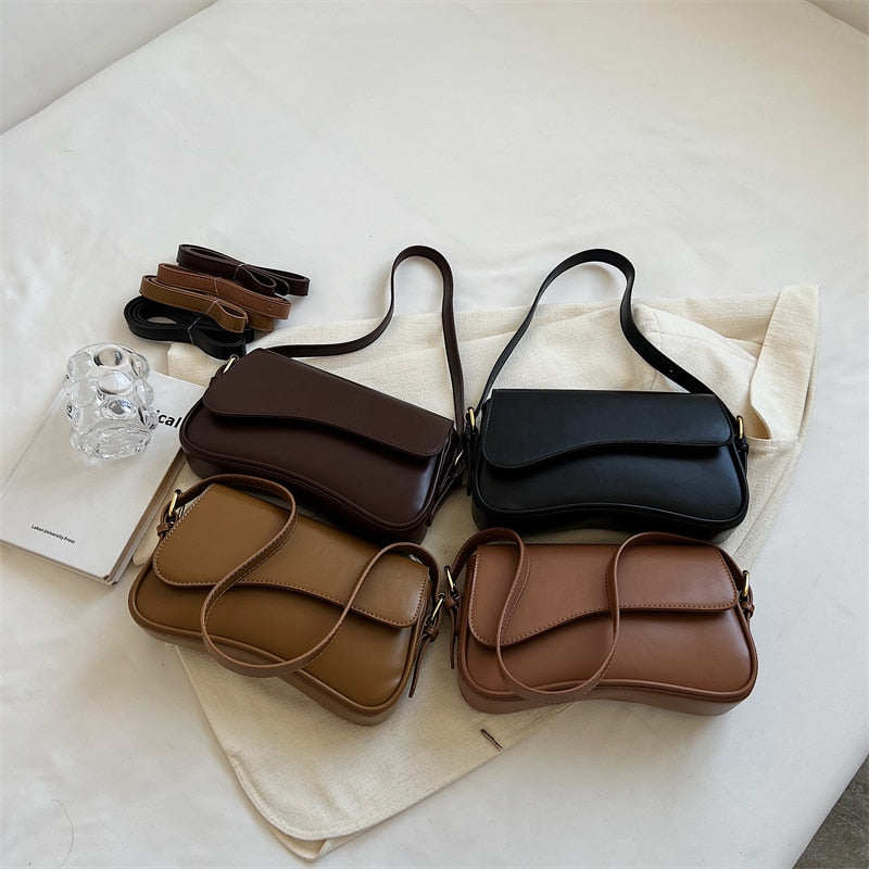WW Vintage Leder Crossbody-Taschen | Kleine Umhängetasche | Stilvolle Armpit Handtaschen und Geldbörsen