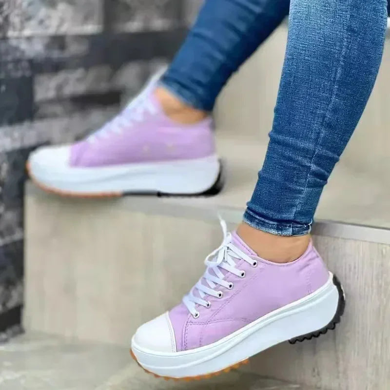 WW | Canvas Sneakers Lässige Schnürschuhe