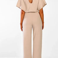 WW | Eleganter Jumpsuit mit weitem Bein und Taillengürtel