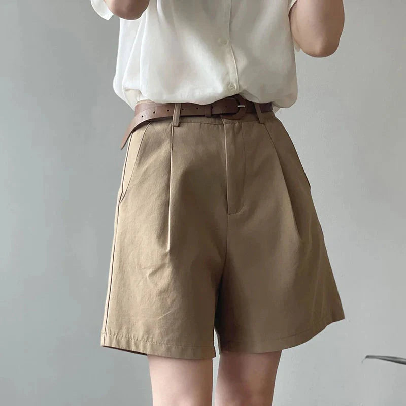 Wolff | Baumwolle hohe Taille Shorts