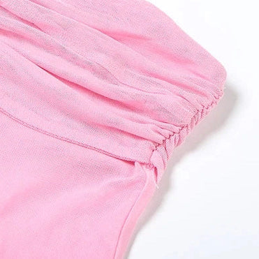 WW | Patchwork Maxi Kleid Schal Rückenfrei Strapless Rüschen Bankett
