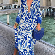 WW | Maxi Kleid Boho mit Langen Ärmeln