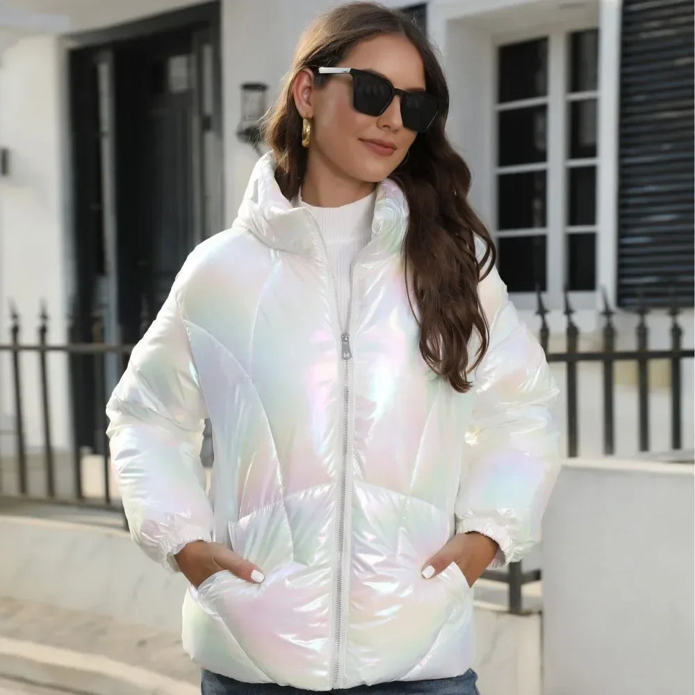 WW metallische Damen - Pufferjacke für den Winter
